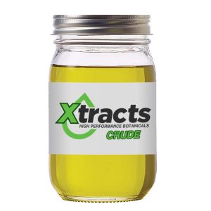Xtracts full spectrum crude oil begins with the procurement of hemp flower. The hemp flower is then processed into clean, consistent full spectrum crude oil by the liter.